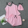 Fuchsia vest for adults, storage bag, hair rope