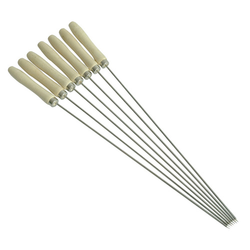 Wholesale household outdoor 304 stainless steel grilling needle skewers barbecue grilling needle tool length 40cm barbecue skewers