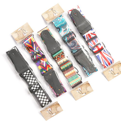 Guitar strap heat transfer ethnic style printed shoulder strap printed classical guitar strap electric acoustic guitar universal strap