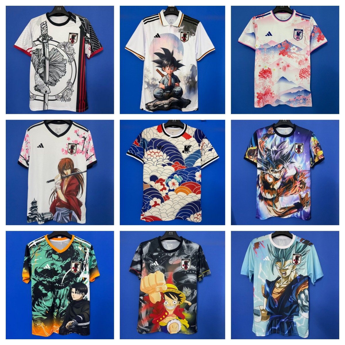 Japan national team anime manga football jersey short-sleeved top