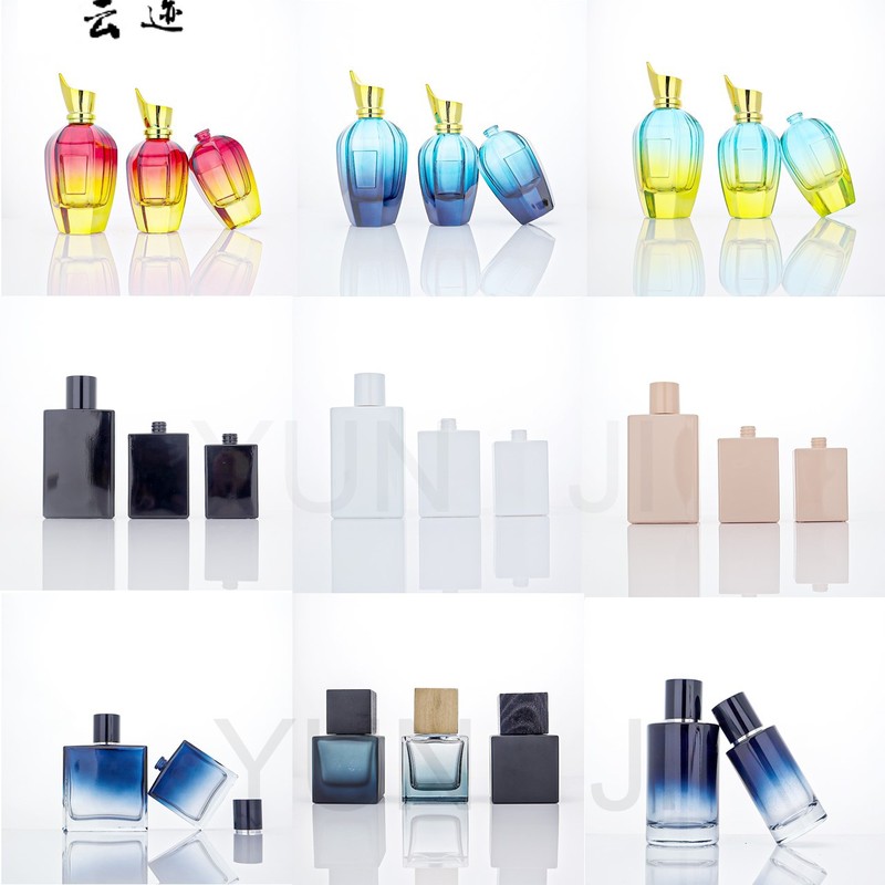 现货 彩色香水瓶30ML50ML100ML卡口螺口玻璃分装瓶渐变色简约喷雾|undefined