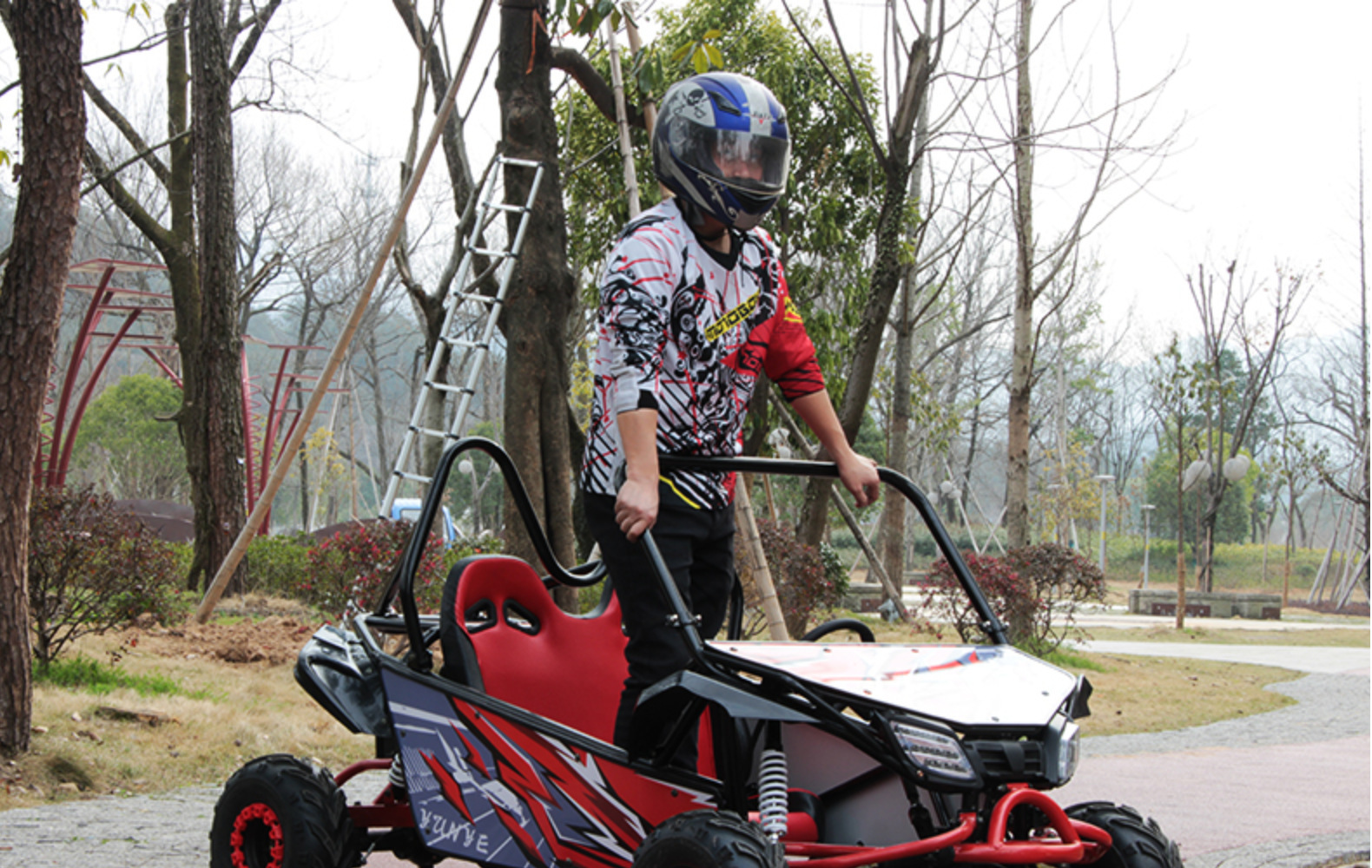 Parent-Child Two-Seater Go-Kart, Atv, Four-Wheel Off-Road Motorcycle, All-Terrain Vehicle, Electric Two-Seater Venue Rental