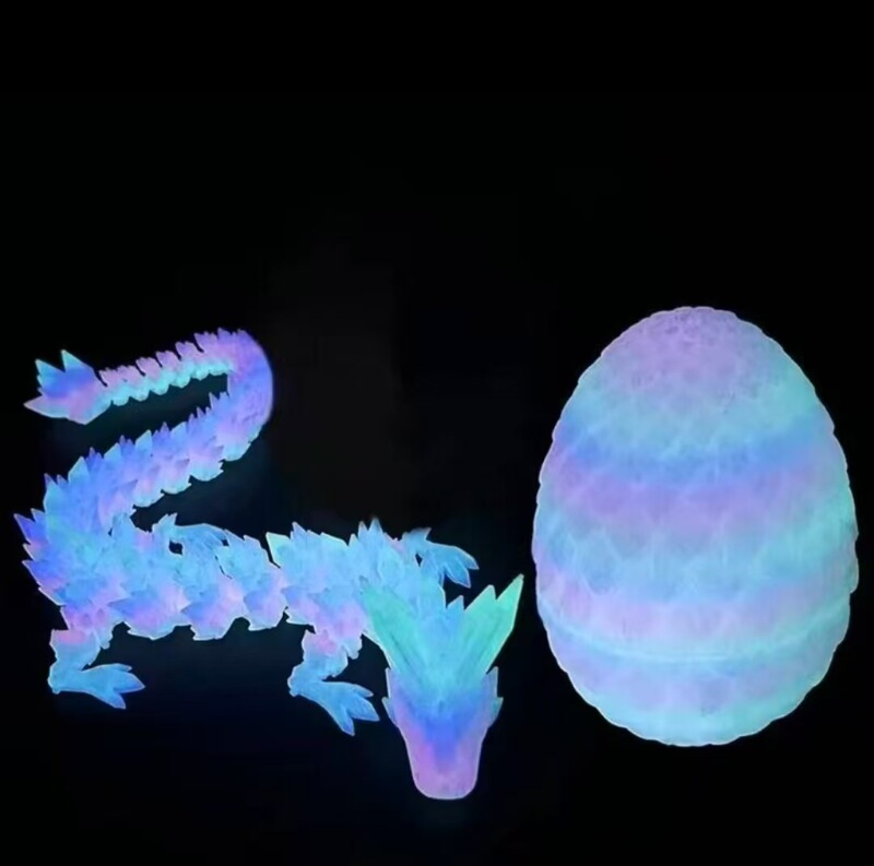 跨境批发3D打印龙蛋神龙套装玩具宝石龙摆件手办礼物装饰创意潮玩|undefined