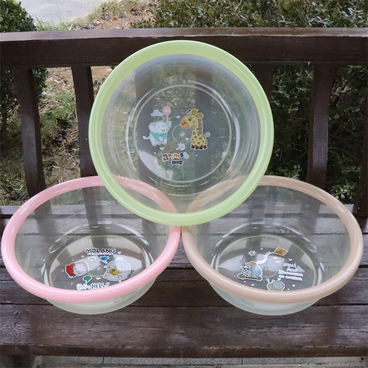 Plastic two-color cartoon shatterproof children's hygienic washbasin…