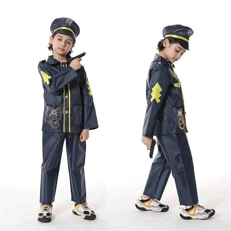 ハロウィーン子供警察服ロールプレイ子供ゲーム服ショーハロウィーン変装舞踏会パーティー衣装