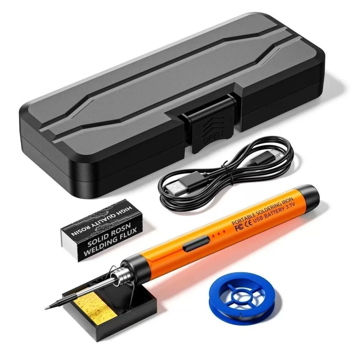 Портативный USB-паяльник с перезаряжаемой батареей, USB-регулировка мощности, беспроводной для домашних ремонтов, внутренняя термопаяльная насадка, хит продаж