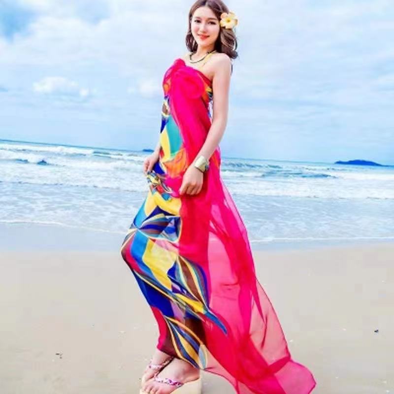 Explosions Scarf New Women's Spring and Autumn Thin Scarf Long Sunscreen Spring and Summer Oversized Beach Towel Dance