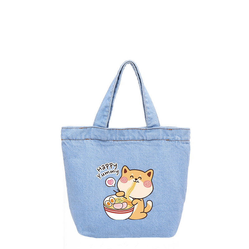 Bolsos nuevos vaqueros lindos bolsos de almuerzo de hombro único bolsos de almuerzo nuevos estudiantes bolsos de almuerzo simples bolsas de regalo al por mayor