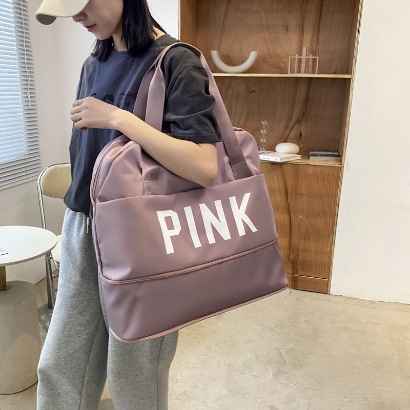 Bolsa de viaje corto, bolsa de acondicionamiento de gran capacidad para mujeres, bolsa de almacenamiento plegable, bolsa portátil, bolsa de equipaje impermeable, bolsa