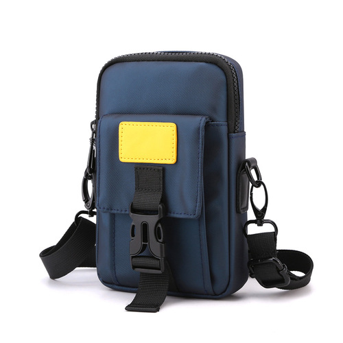 Cross-border new product men's crossbody bag outdoor casual men's shoulder bag fashion mobile phone bag waist bag printed logo wholesale