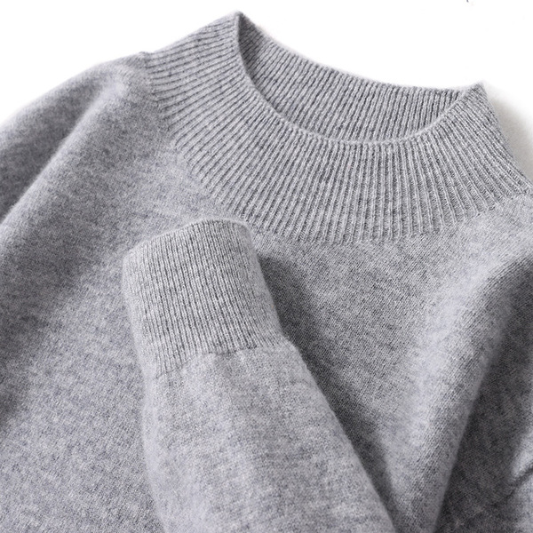 Woolen demi-season cashmere knitted sweater