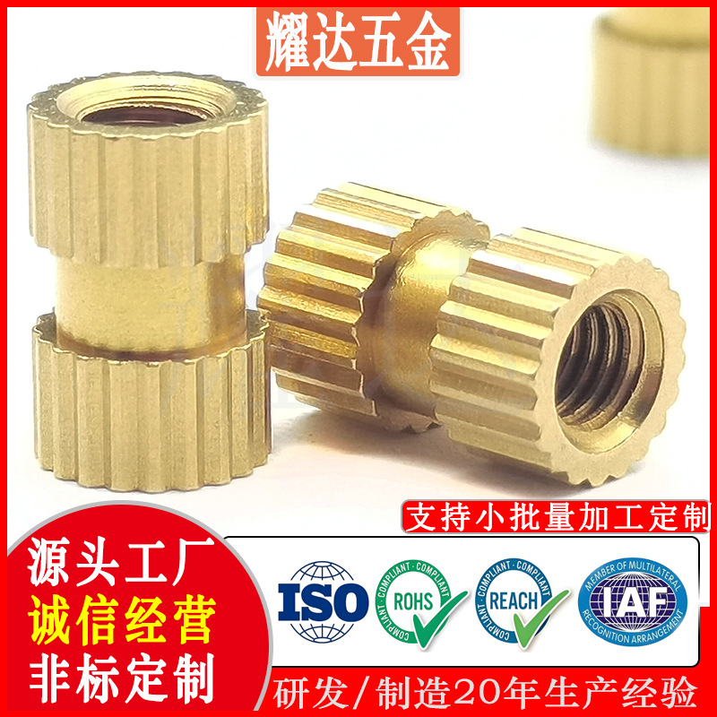 厂家供应 耐高温 注塑螺母 嵌入预埋铜螺母IBB-440-6镶嵌螺母