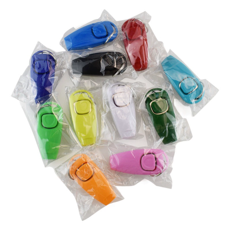 Кольцо со свистком Два в одном Дрессировщик собак Принадлежности для обучения домашних животных Спасательный свисток на открытом воздухе с брелком