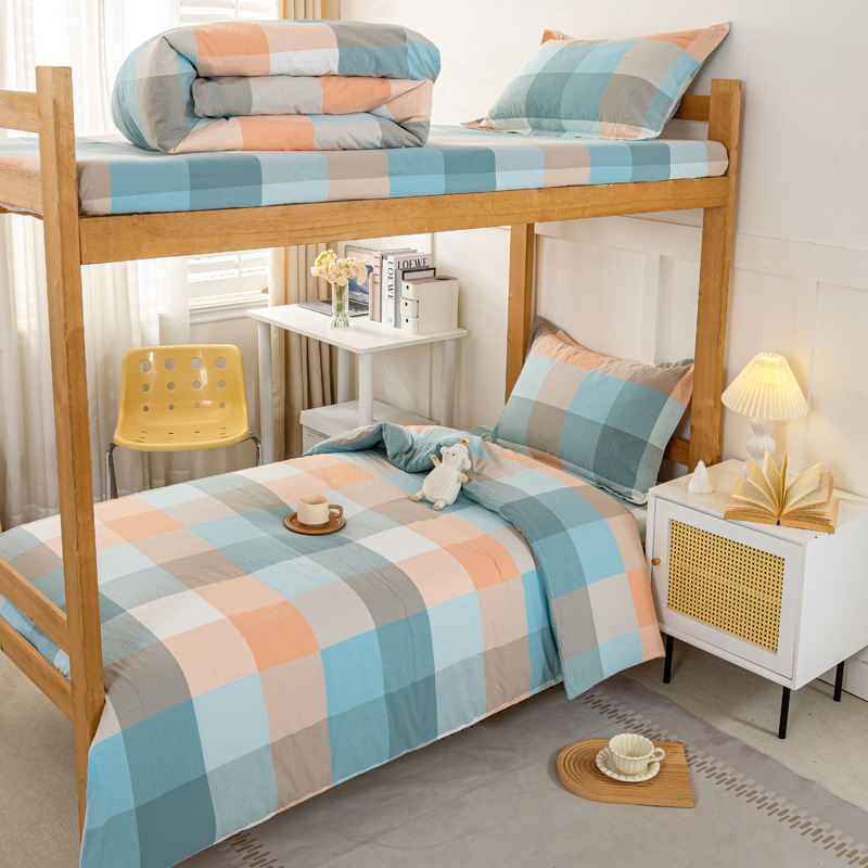 dormitorio de estudiantes de algodón tres piezas dormitorio de estudiantes de algodón ropa de cama de algodón seis piezas al por mayor