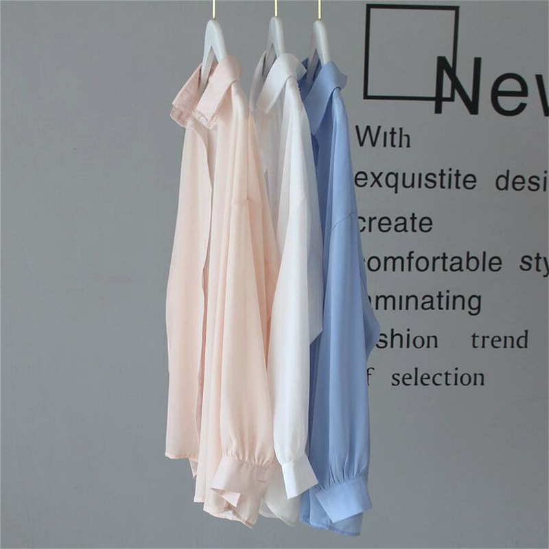 Women's summer breathable and versatile chiffon sun protection shirt, drapeless and wrinkle-free, perfect for summer, sun protection, outer layer, hip-covering thin shirt jacket.