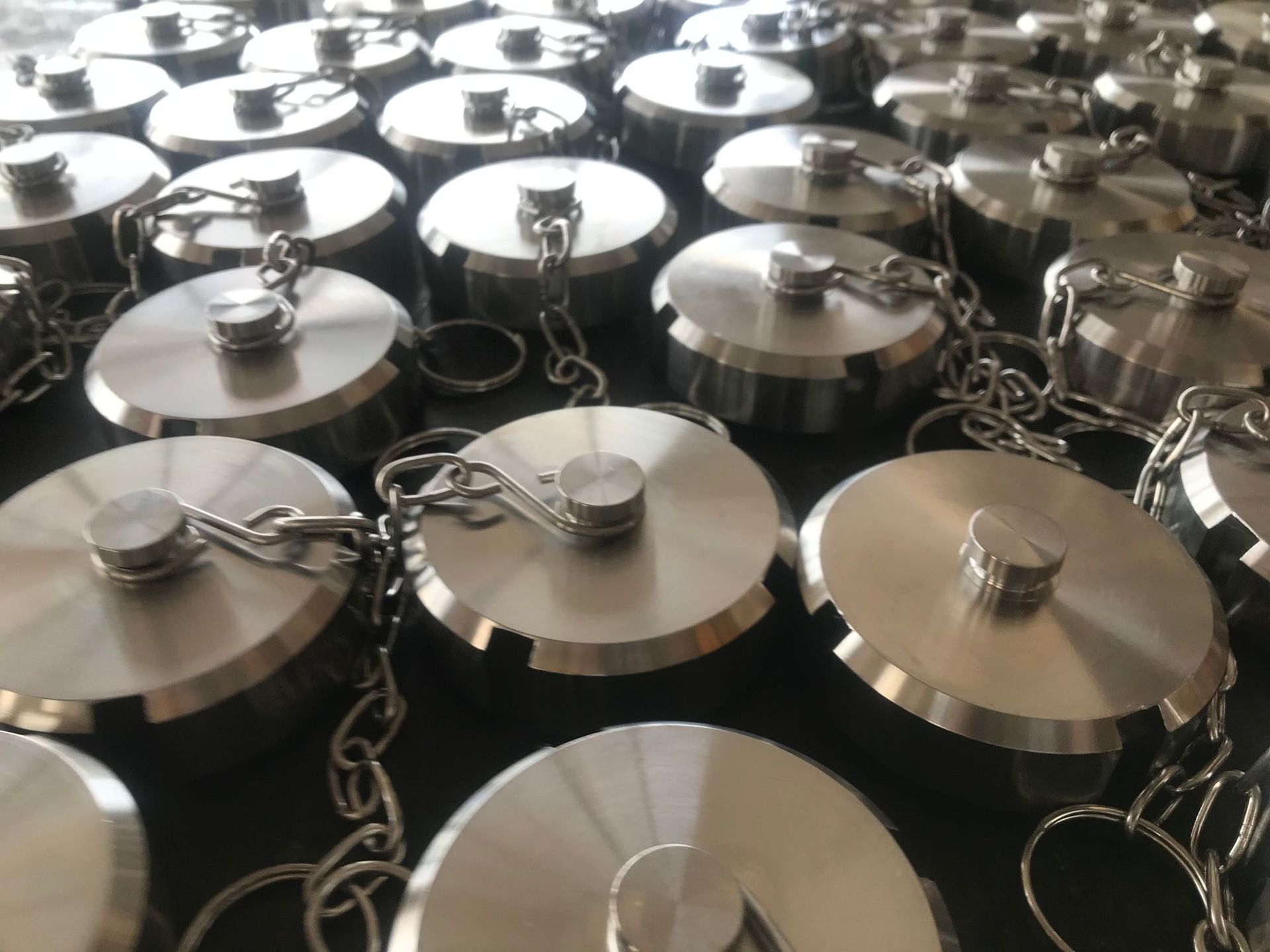 [澳美特]厂家直销不锈钢卫生级盲螺母 带链条活接闷盖