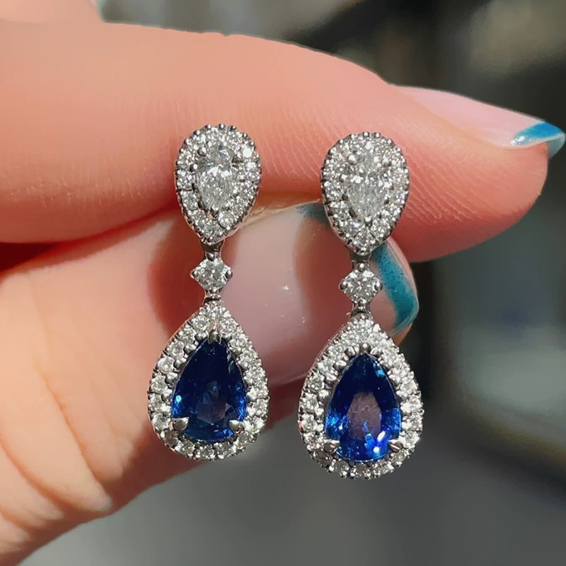 Серьги, королевские модные цирконии, европейский стиль, стиль лёгкой роскоши