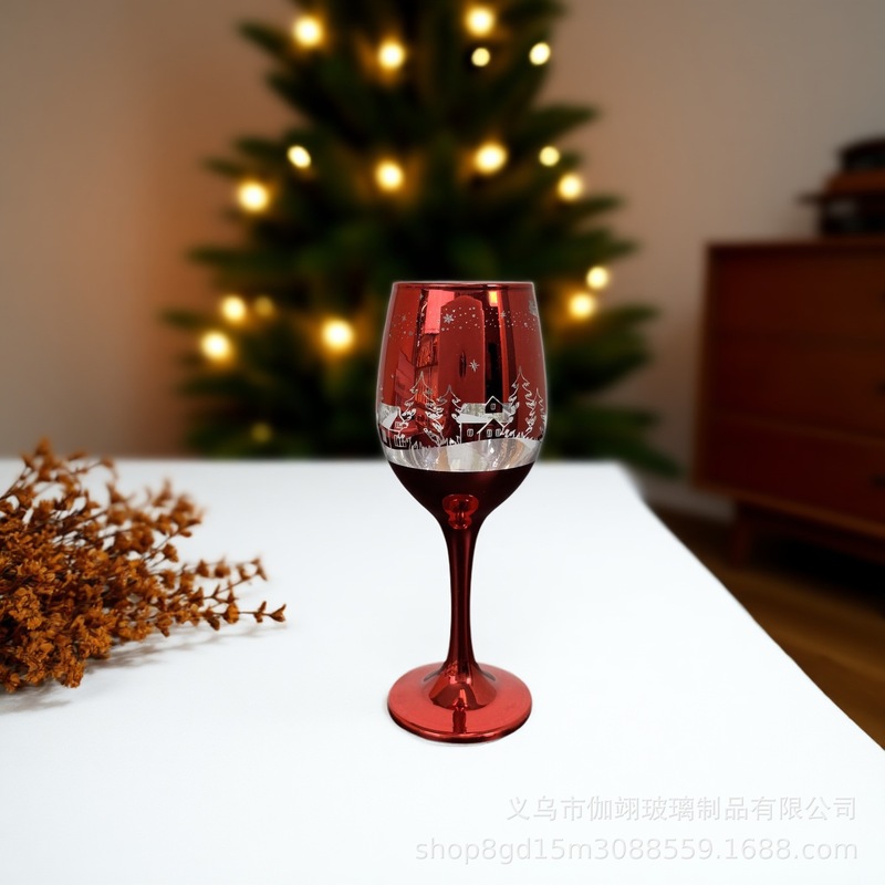 高颜值玻璃圣诞红酒杯餐厅家用高脚杯 葡萄酒具套装分酒器可制定l|undefined