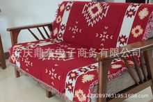 红韵密针织单人沙发巾新古典墙上挂毯多用途毯子茶几垫盖巾/毯