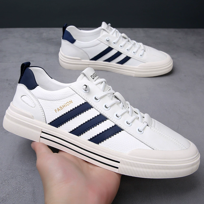 Маленькие белые туфли для волос Летняя дышащая мужская обувь