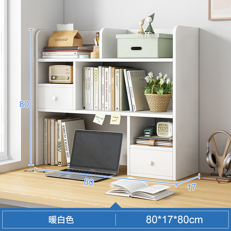 Estantería de escritorio estante de almacenamiento de escritorio dormitorio escritorio mesa de estudio multi-capa estante pequeño estante