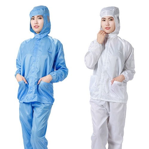 Food and Medicine Workshop Dust-Proof Workwear Cleanroom Dust-Free Suit for Men and Women Dust-Free Workshop Anti-Static Hooded Separate Suit
