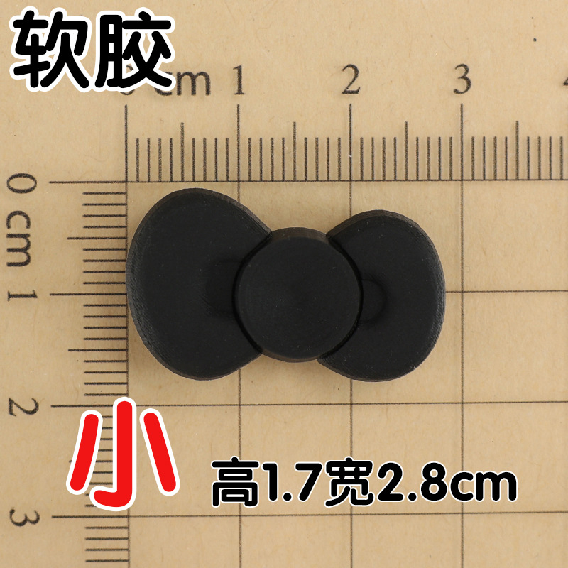 With bow, black, small, 7x