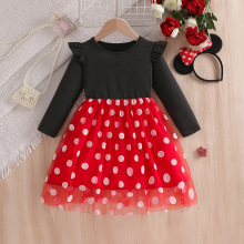 外贸跨境女童连衣裙2025春季新款韩版儿童裙子春秋洋气网纱公主裙