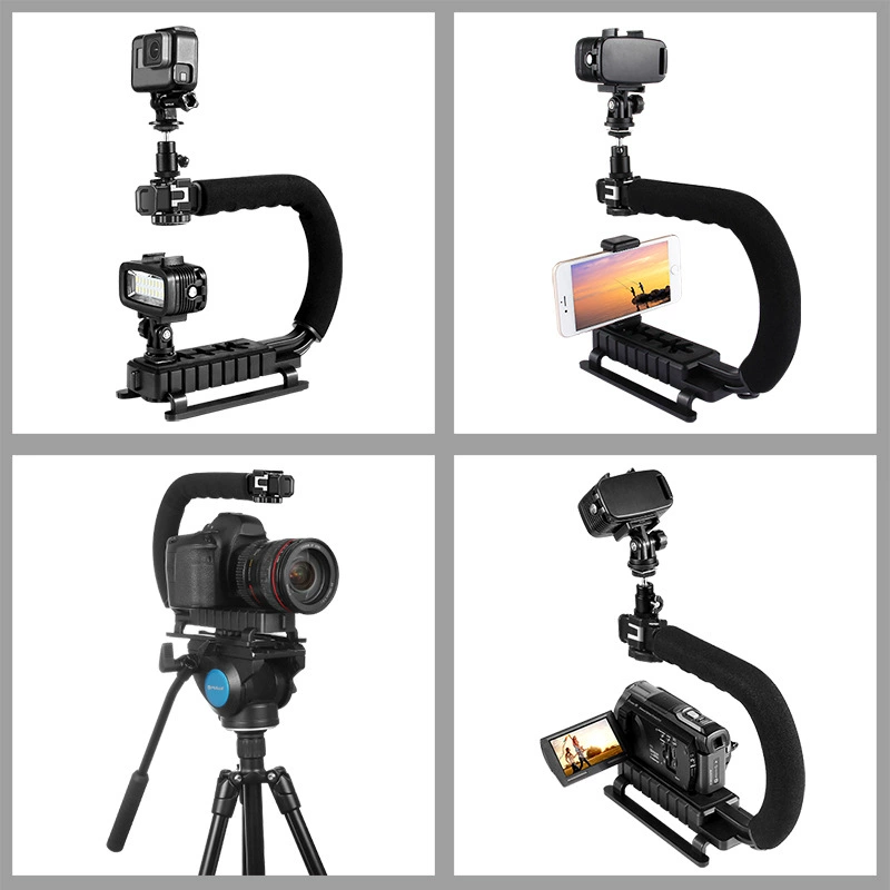 Boots, tubing, camera, flashing handheld lamp