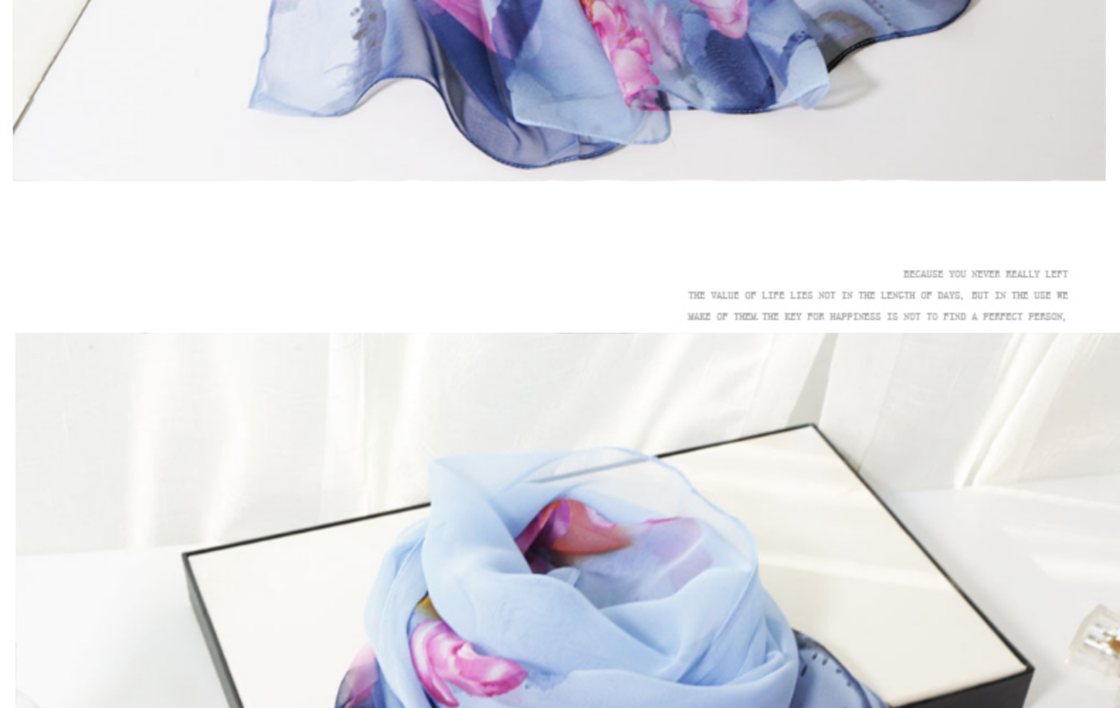 Women's Elegant Flower Georgette Silk Scarves display picture 14