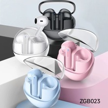 2024新款私模TWS真无线蓝牙耳机5.3透明智能触控ENC通话降噪耳机