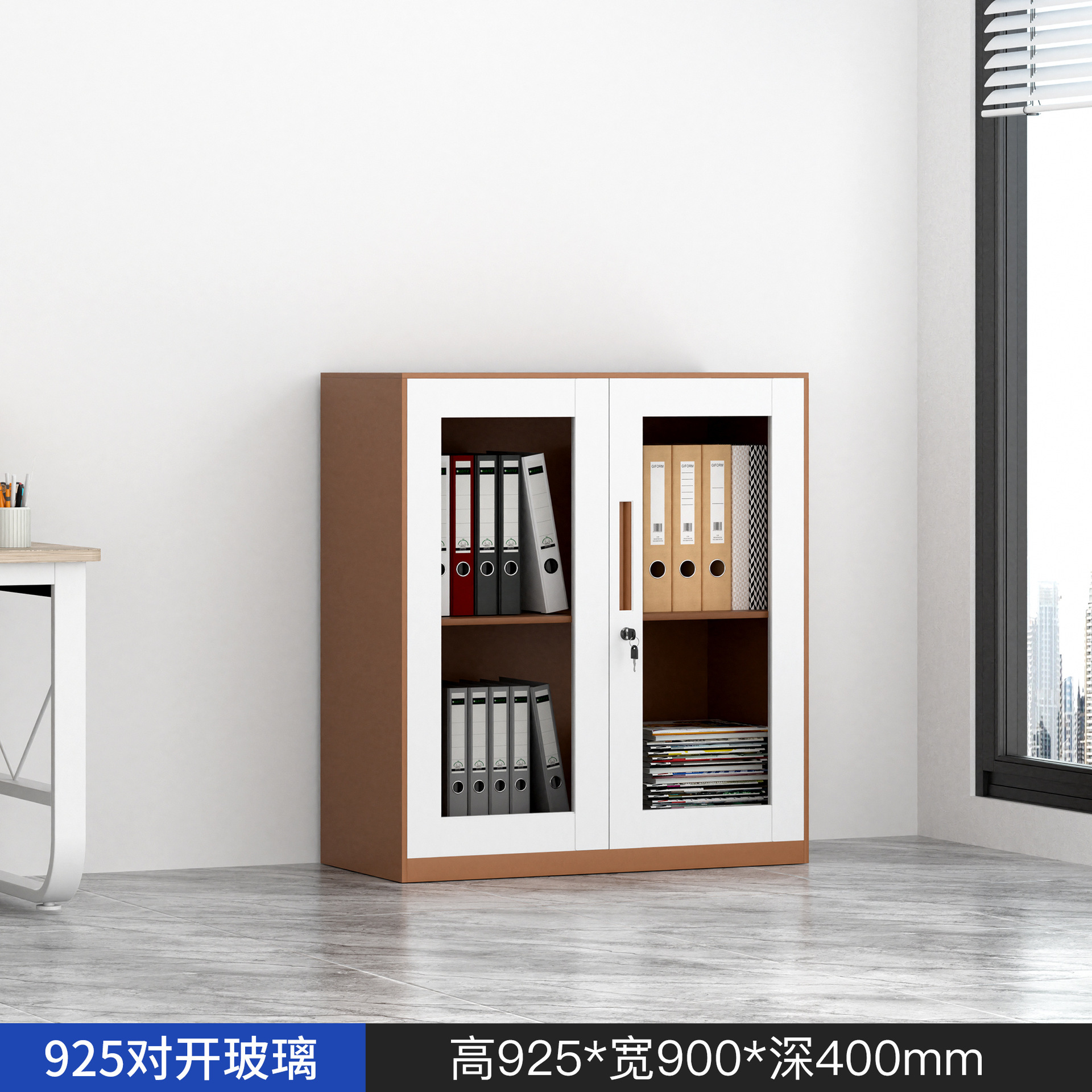 Gabinete de archivos de acero grueso gabinete de almacenamiento gabinete de oficina desmontaje tipo cajón gabinete bajo puerta de vidrio gabinete fábrica de venta directa