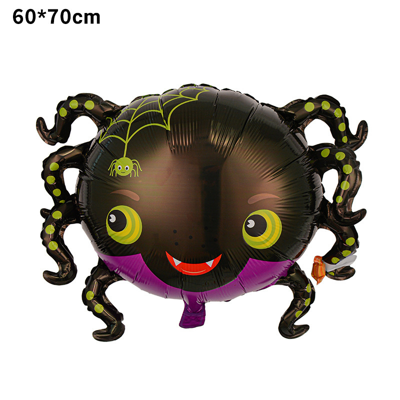 Globo de película de aluminio de Halloween nuevo tema de bruja de dibujos animados calabaza fiesta de Halloween diseño de globos en forma de fantasma