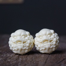 象牙果龙凤球手把件龙凤呈祥保健球貔貅吉象球随身盘玩实心球