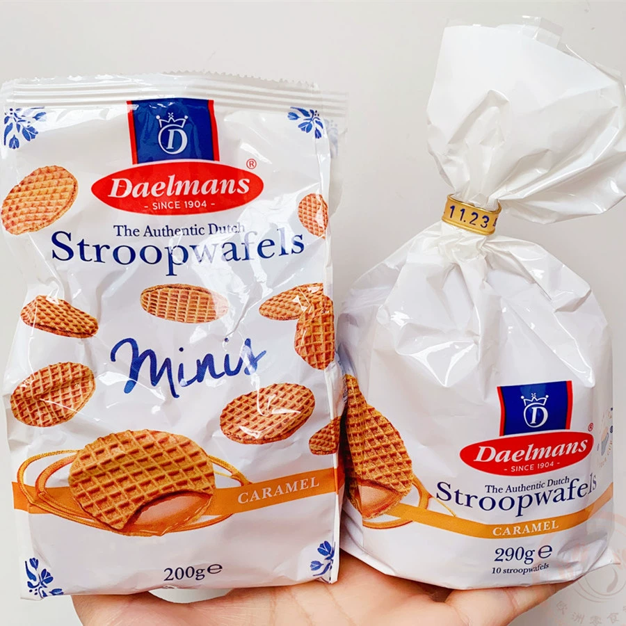 Голландский послеобеденный чай Daelmans Карамельные вафли из матовых щипков с медовым печеньем вафли