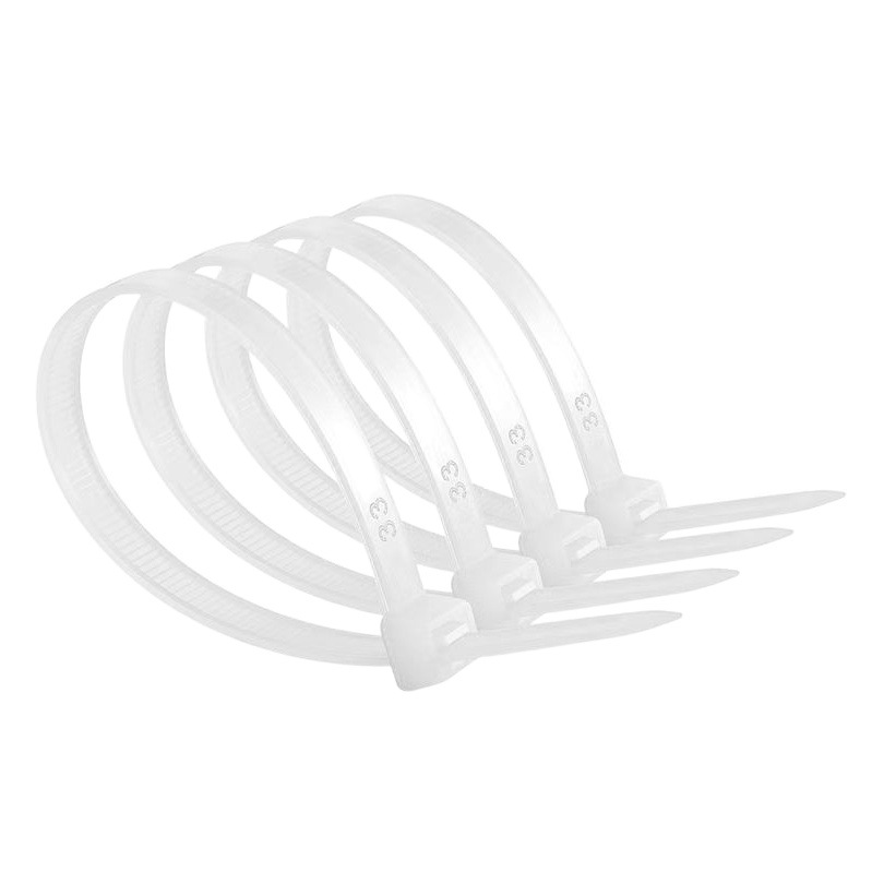 Fabricante de bridas de plástico con bloqueo automático transfronterizas, correas de nailon, correas de alambre grandes engrosadas en blanco y negro, spot al por mayor