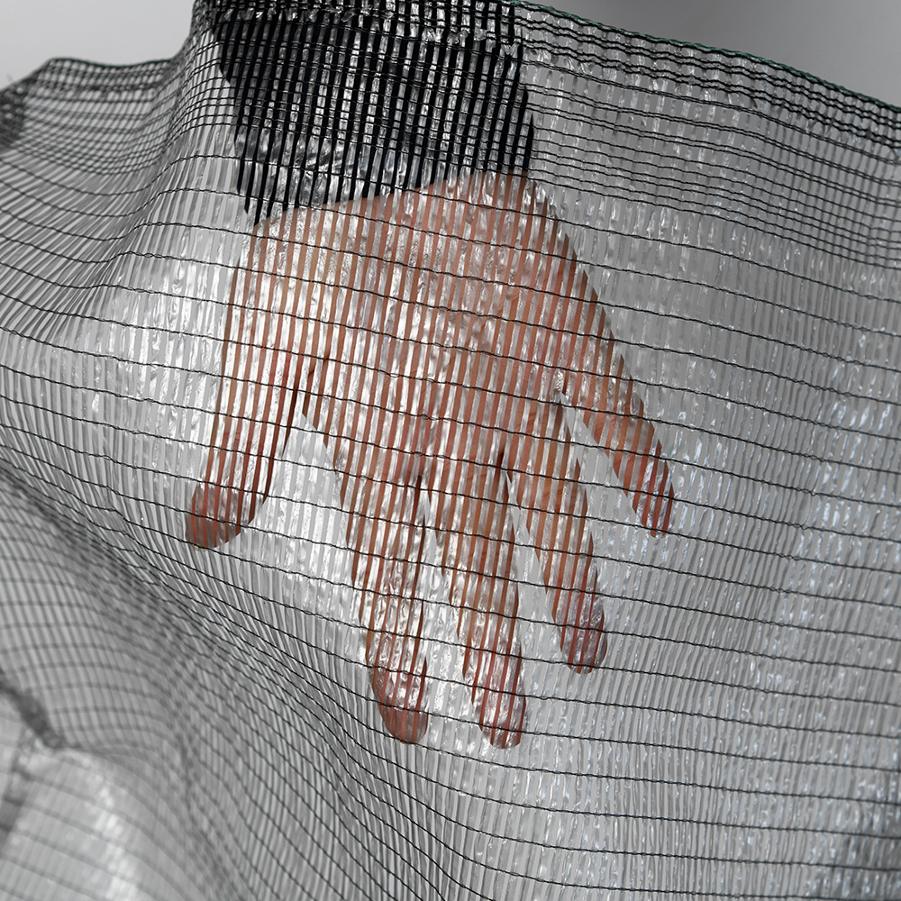 银灰色遮阳网全新料苏尔寿片梭织机抗老化农用遮光网厂家订制