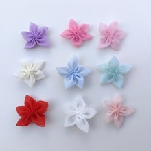 DIY布艺网纱花朵配件 小号五角花3.7cm 发饰配件服装辅料 半成品