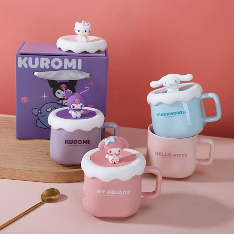 Керамическая чайная кружка высокого качества, Sanrio, для домашнего использования, симпатичная подарочная коробка