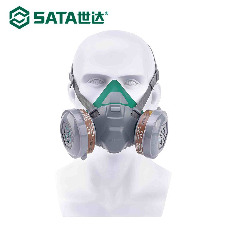 世达SATA世达防毒呼吸防护防毒面具双盒尘毒呼吸防护组套FH0701