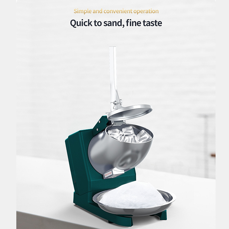 아마존 크로스 보더 더블 블레이드 전기 얼음 대패 눈송이 모래 얼음 분쇄기 우유 차 가게 상업용 가정용 얼음 기계