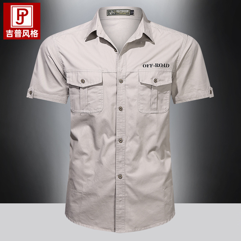 Summer New Military Short-sleeved Shirt Thin Men's Outdoor Casual Cotton Large Size Multi-bag Youth Workwear Shirt Summer New Military Short-sleeved Shirt Thin Men's Outdoor Casual Cotton Large Size Multi-bag Youth Workwear Shirt