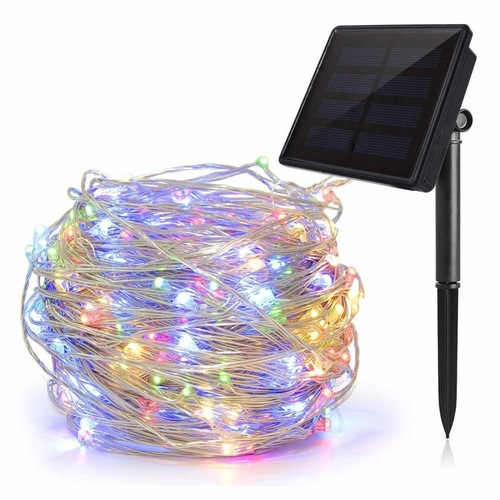 LED solar copper wire light string outdoor Christmas lights courtyard balcony garden decoration courtyard string lights