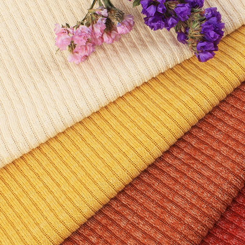 中大布行秋冬现货 花灰粗坑罗纹双面布 纬编螺纹毛衣针织衫面料