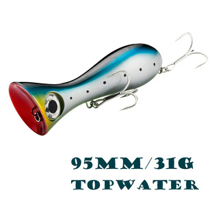 95mm31g floating wave climbing lure bait surface bait fishing plastic fish gear big mouth poppa wave climbing bait fake bait