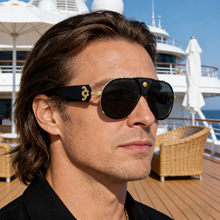 2025新款飞行员蛤蟆镜墨镜男欧美时尚复古太阳眼镜男防晒眼镜跨境