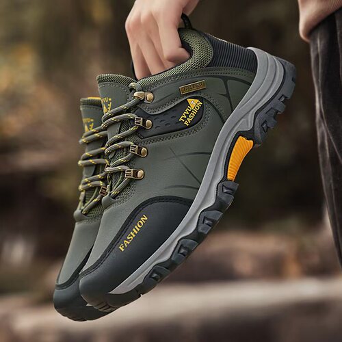 Autumn New Plus Size Men's Sports Anti-Slip Workwear Boots Hiking Shoes for Construction site Work Durable Men's Shoes