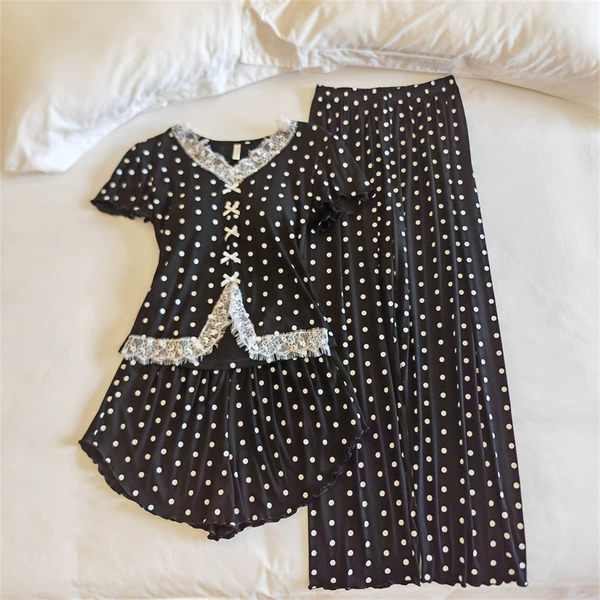 Set, black breast pads, with short sleeve, 3 piece set
