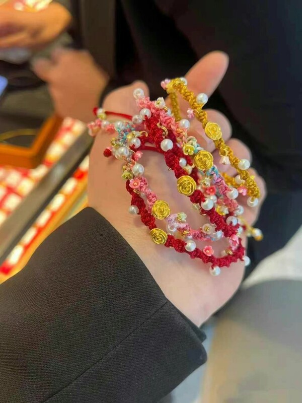 深セン Shuibe 黄金ローズカラーロープブレスレット 999 純金ブレスレット、ガールフレンド、妻、親友への誕生日プレゼントとして|undefined