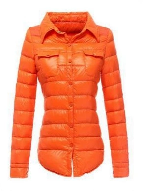 Light thin fitted down jacket, Korean style, white duck down, S–XXL, multiple colors